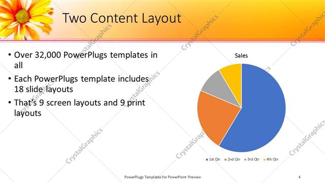 Two Content presentation slide layout