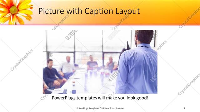 Picture with Caption presentation slide layout