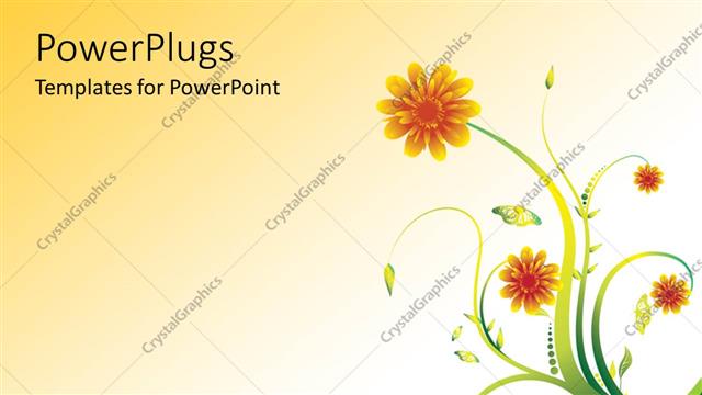  Presentation with vector - Floral vector design with blooming flowers