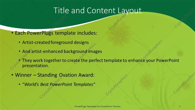 Title and Content presentation slide layout