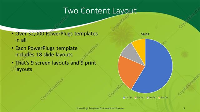 Two Content presentation slide layout