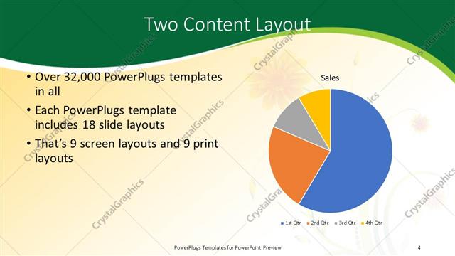 Two Content presentation slide layout