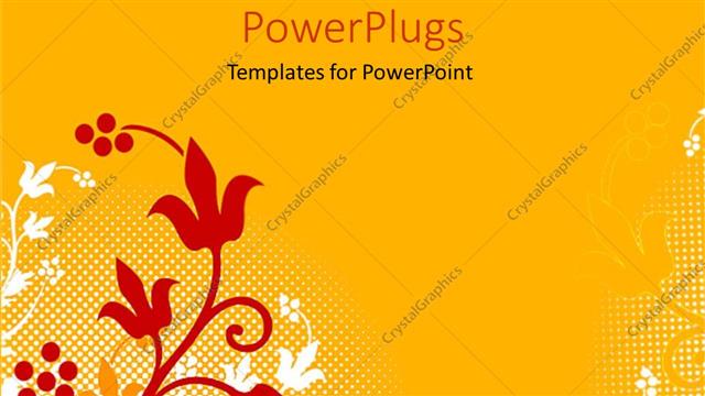  Presentation with floral - A floral view with orange background