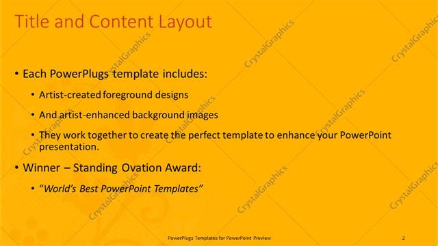 Title and Content presentation slide layout