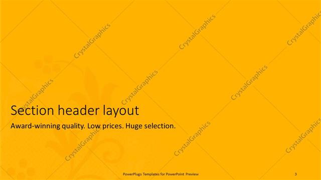 Section Header presentation slide layout