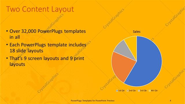 Two Content presentation slide layout