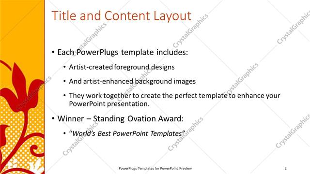 Title and Content presentation slide layout