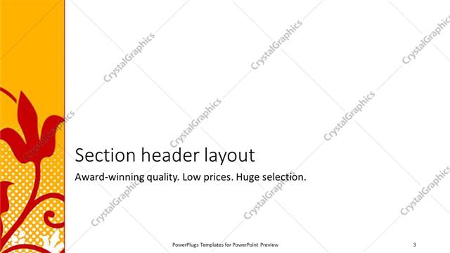 Section Header presentation slide layout