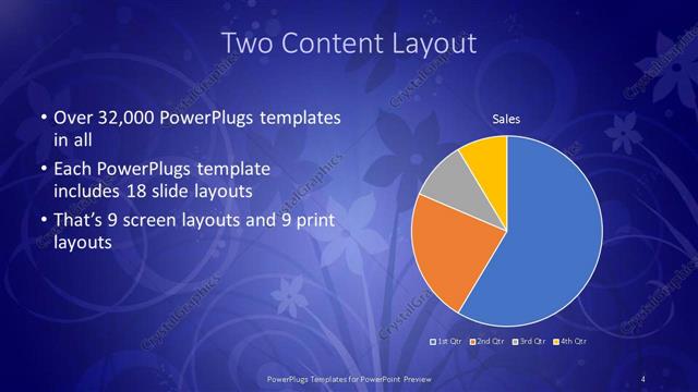 Two Content presentation slide layout