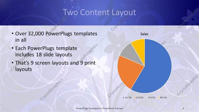Two Content presentation slide layout