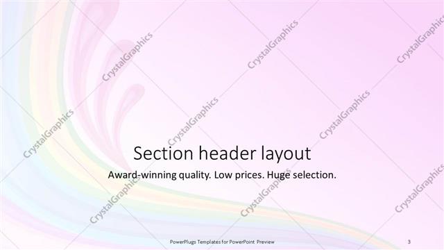 Section Header presentation slide layout
