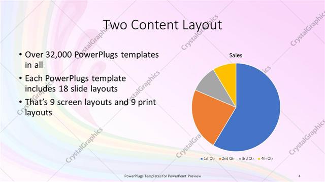 Two Content presentation slide layout