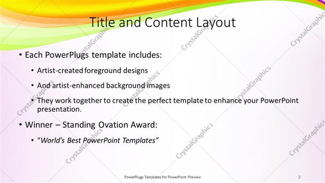 Title and Content presentation slide layout