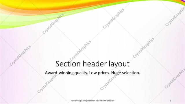 Section Header presentation slide layout