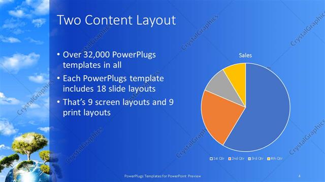 Two Content presentation slide layout