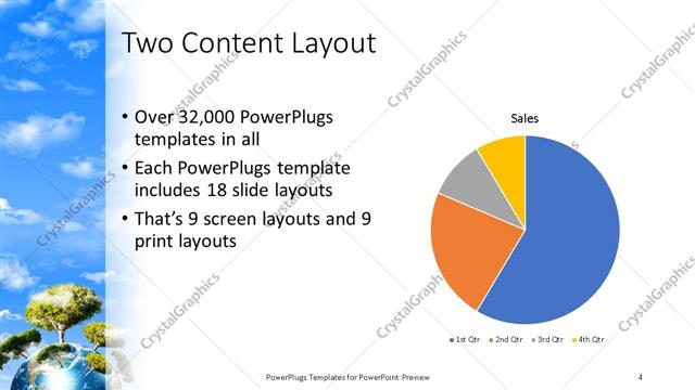 Two Content presentation slide layout
