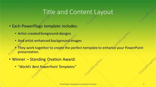 Title and Content presentation slide layout