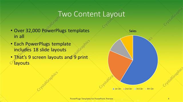 Two Content presentation slide layout