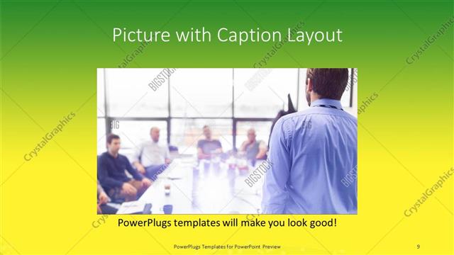 Picture with Caption presentation slide layout