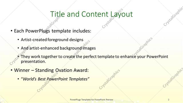 Title and Content presentation slide layout