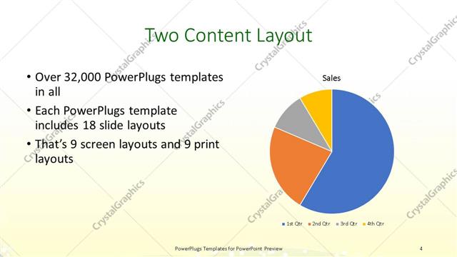 Two Content presentation slide layout