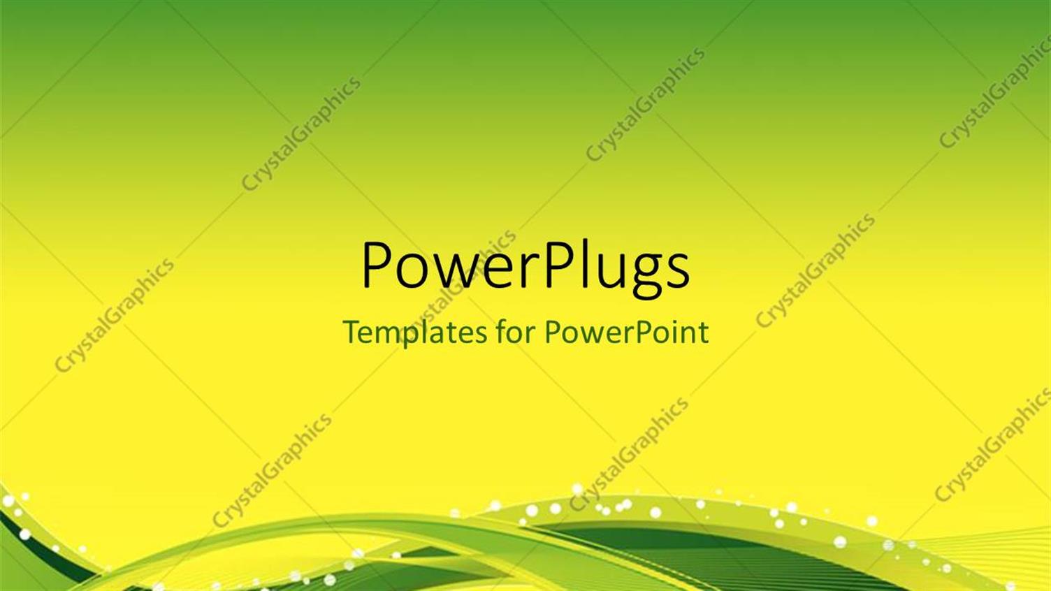 Featuring Flow Background with Yellow-green Waves and Blend Effects