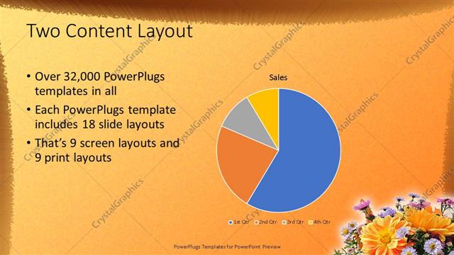Two Content presentation slide layout