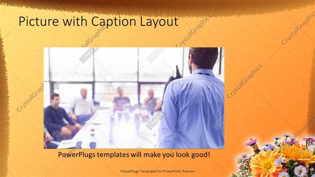 Picture with Caption presentation slide layout