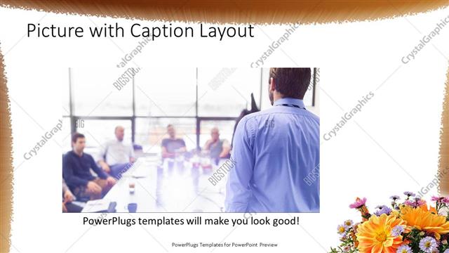 Picture with Caption presentation slide layout