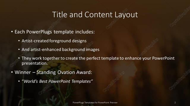 Title and Content presentation slide layout