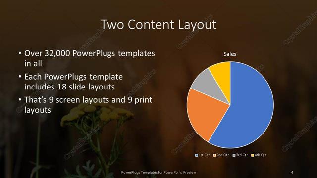 Two Content presentation slide layout