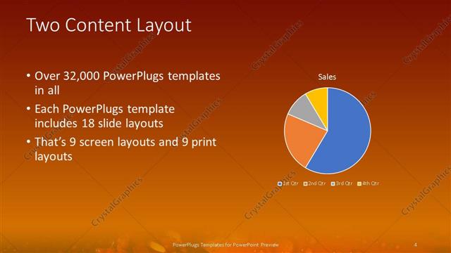 Two Content presentation slide layout