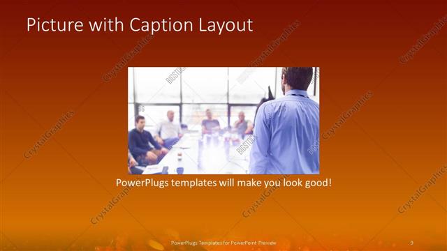 Picture with Caption presentation slide layout