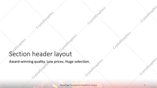 Section Header presentation slide layout
