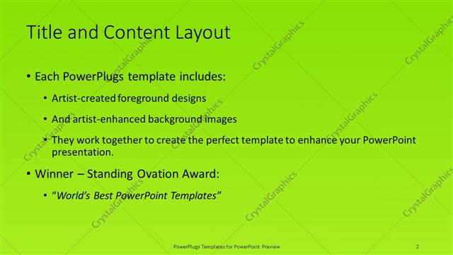Title and Content presentation slide layout