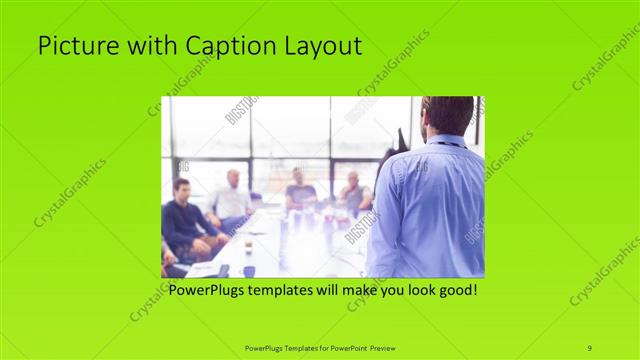 Picture with Caption presentation slide layout
