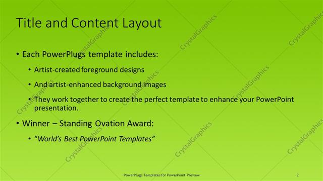 Title and Content presentation slide layout
