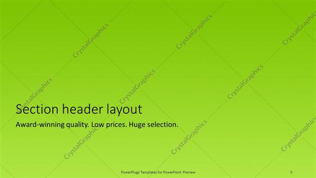 Section Header presentation slide layout