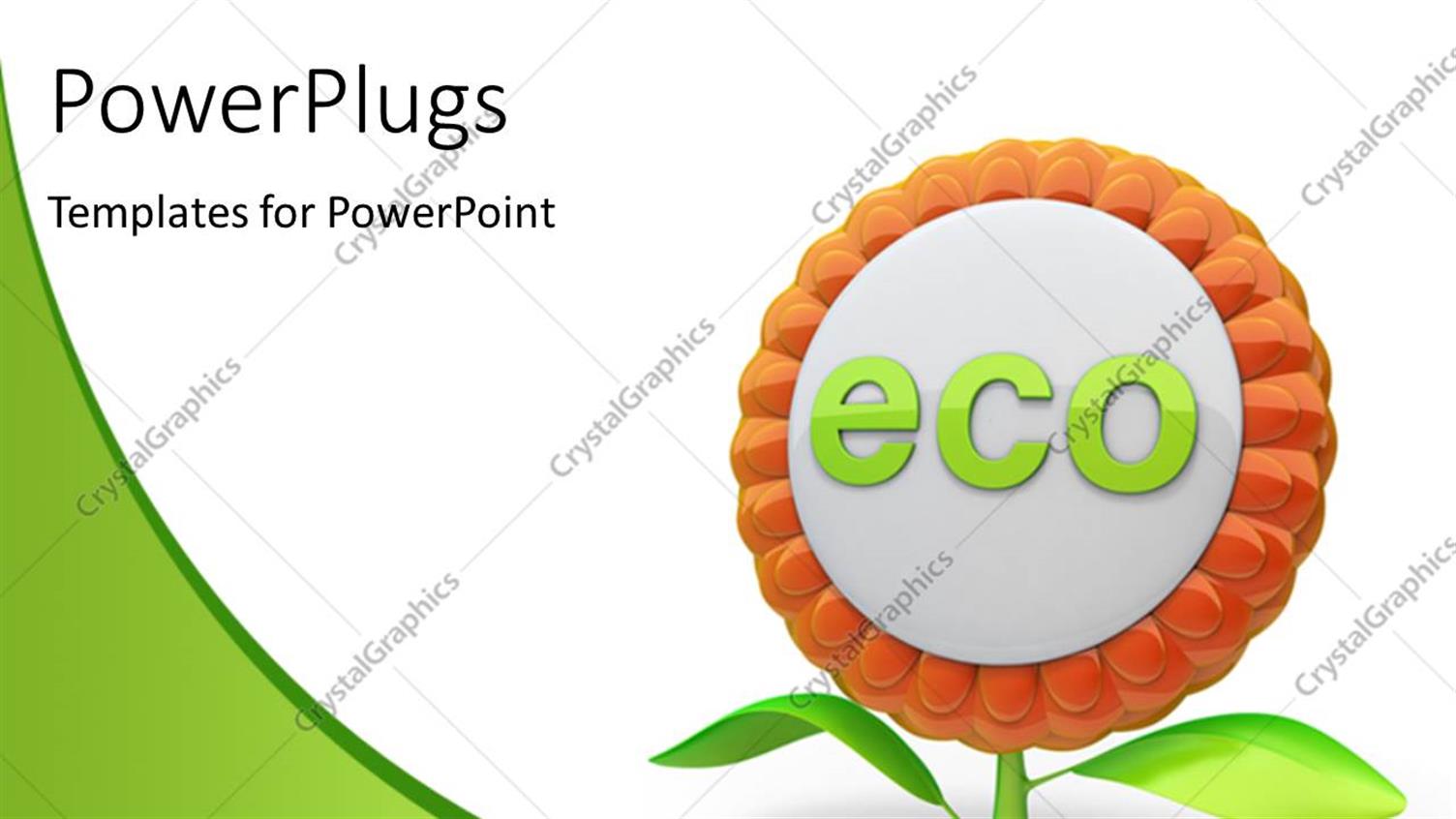 Featuring Flower Ecology Icon with White and Green Color