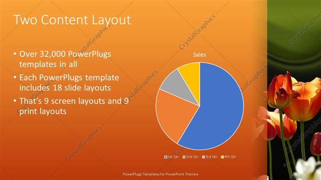 Two Content presentation slide layout