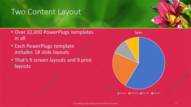 Two Content presentation slide layout