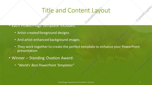 Title and Content presentation slide layout
