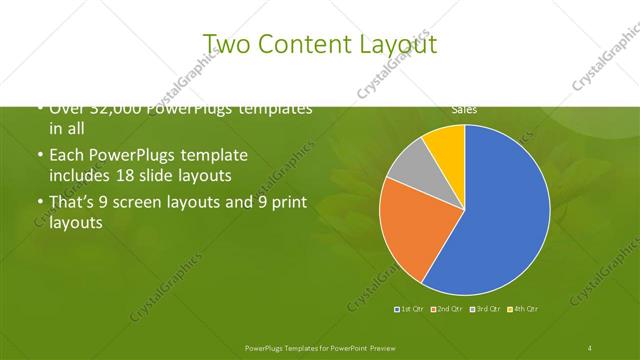 Two Content presentation slide layout