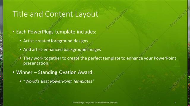Title and Content presentation slide layout