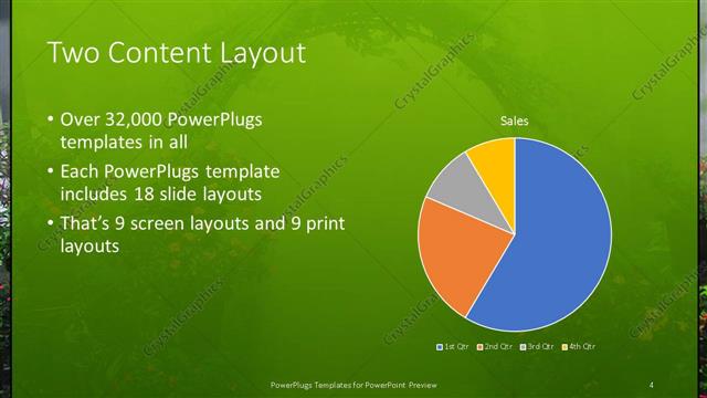 Two Content presentation slide layout