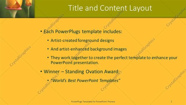 Title and Content presentation slide layout