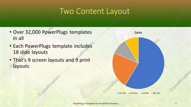 Two Content presentation slide layout