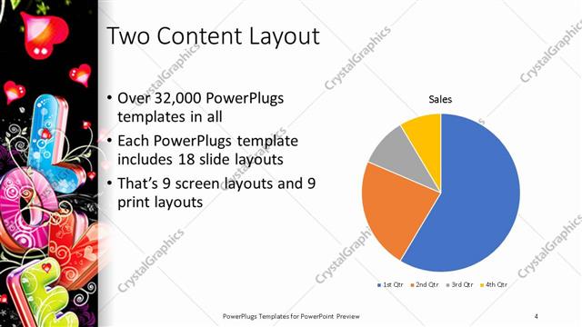 Two Content presentation slide layout