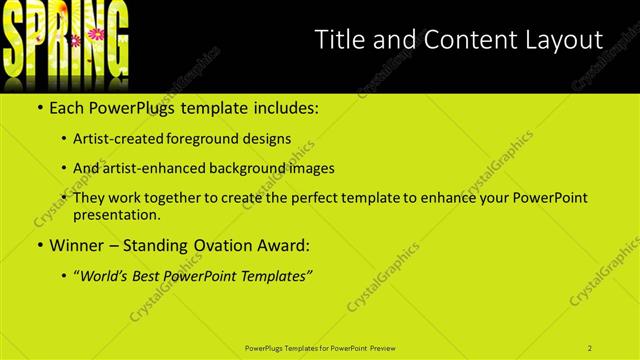Title and Content presentation slide layout