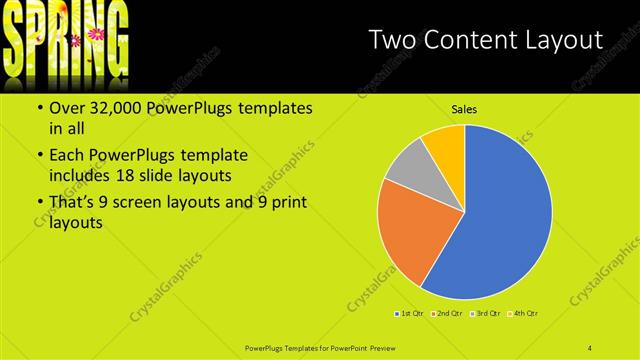 Two Content presentation slide layout